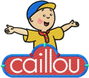 Caillou with logo embroidery design