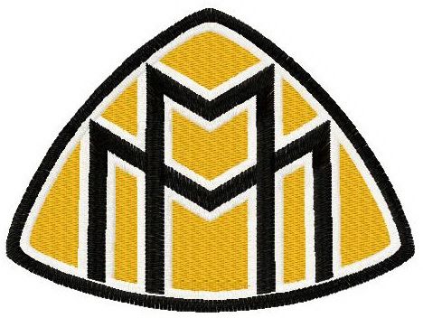 Maybach badge machine embroidery design