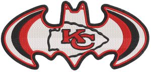 Kansas City Chiefs Batman embroidery design