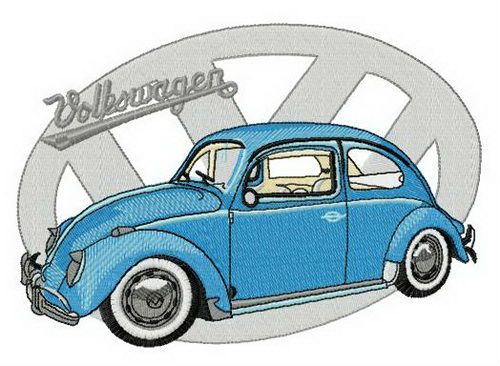 Volkswagen Type 1 machine embroidery design