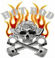 Hot Rod embroidery design