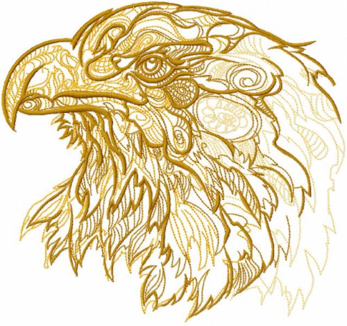 Eagle sketch embroidery design