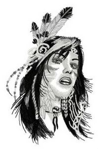 Native American teen embroidery design