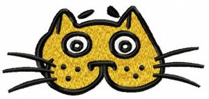 Cat mask embroidery design