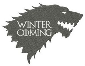 Stark Winter is Coming embroidery design