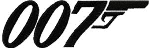James Bond 007 logo embroidery design