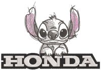 Honda Stitch logo embroidery design