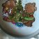 Teddy Bear decorating Christmas tree embroidery design