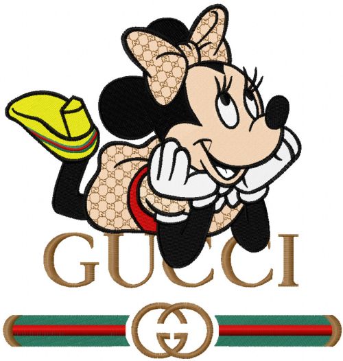 Minnie gucci embroidery design