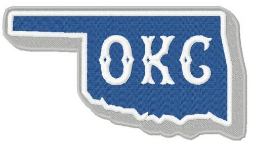 Oklahoma City Dodgers logo 2 machine embroidery design