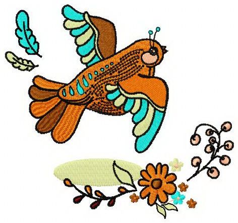 Fabulous bird 2 machine embroidery design