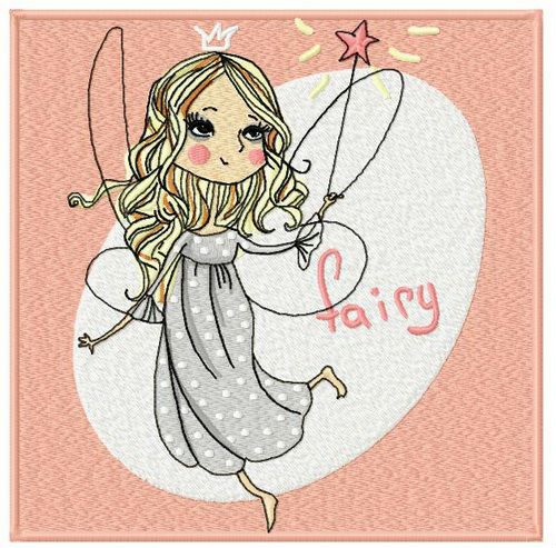 Charming fairy machine embroidery design