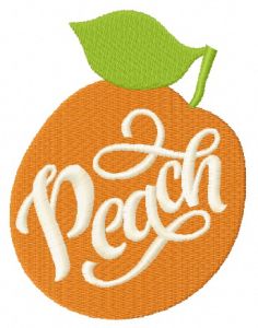Peach embroidery design