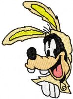 Easter bunny Goofy embroidery design