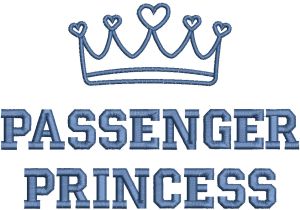Passenger princess embroidery design
