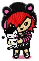 Demi and Kimi embroidery design