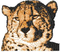 Leopard free machine embroidery design