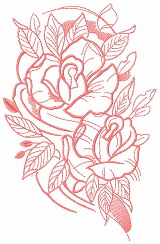 Wrapped roses 3 machine embroidery design