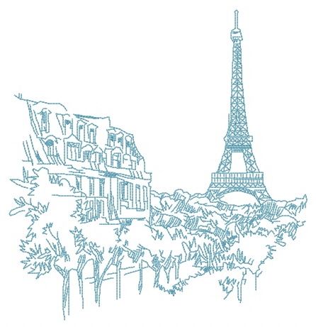 Eiffel Tower 4 machine embroidery design