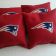 Embroidered New England Patriots logo on pillowcase