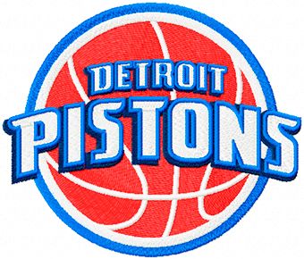 Detroit Pistons logo machine embroidery design