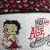 Embroidered cushion with Betty Boop love design