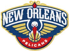 New Orleans Pelicans logo embroidery design
