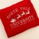 cushion with North Pole university embroidery design