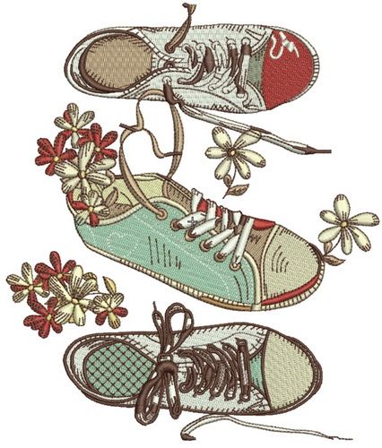 Gumshoes machine embroidery design