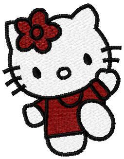 Hi kitty free embroidery design