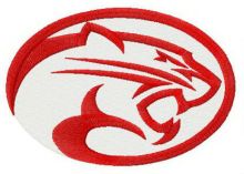 Houston Cougars secondary logo simple embroidery design