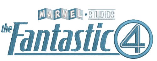 The Fantastic Four logo embroidery design