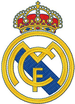 Real Madrid logo machine embroidery design