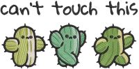 Can't touch this embroidery design