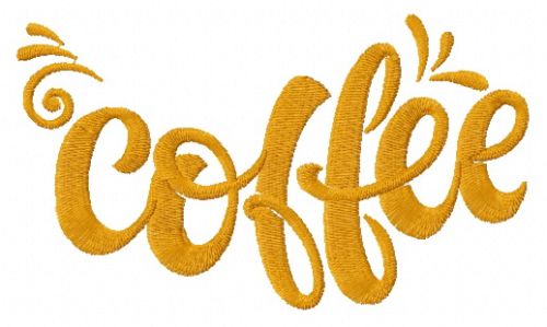 Coffee 7 machine embroidery design