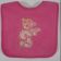 Girlish babby bib with embroidered tatty teddy applique