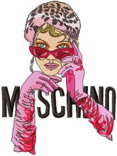 Moschino girl embroidery design