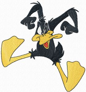 Daffy Duck crazy embroidery design