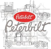Peterbilt art logo embroidery design