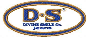 Divine Smile Co. Jeans Logo machine embroidery design