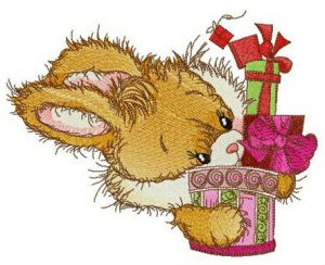 Loosing tiny present embroidery design