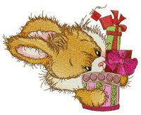 Loosing tiny present embroidery design