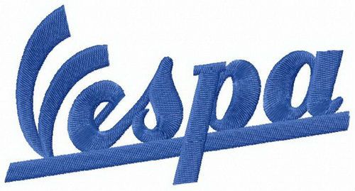 Vespa logo machine embroidery design