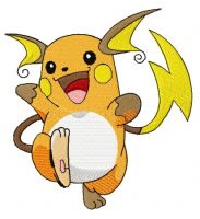 Raichu embroidery design