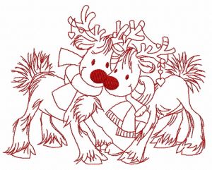 Deer's date 2 embroidery design