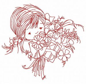 Girl's birthday 3 embroidery design