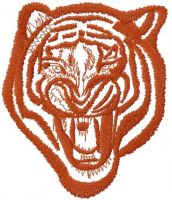 Desenho de bordado à máquina sem tigre tribal 3