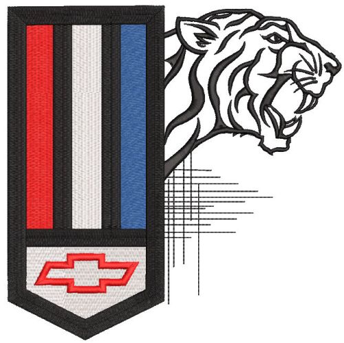 Chevrolet camaro predator logo embroidery design