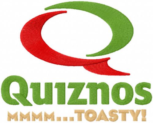 Quiznos logo mmmm toasty logo embroidery design