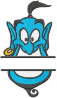 Genie monogram embroidery design